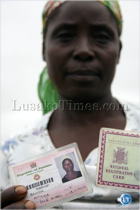 Zambia id card front and back