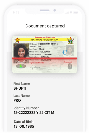 Zimbabwe id card templates