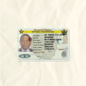 Zimbabwe id card templates